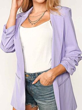 Have Lavender Open-Front Blazer